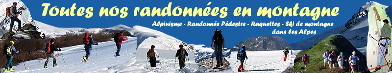 balade et randonnée en montagne : randonnée pédestre, raquettes, ski de montagne, alpinisme dans les Alpes