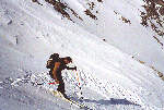 Franois attaque la descente du couloir