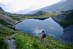 Dans le premier raidillon au dessus du lac