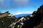 Le Mont Blanc derrière les crêtes de Chartreuse